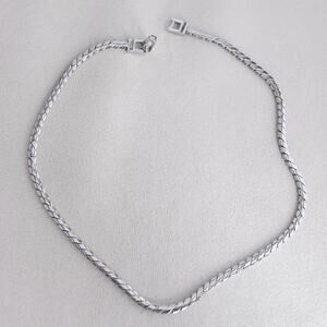 Vintage Coro Chain Necklace Silver Tone 16" Classic Designer Signed Jewelry